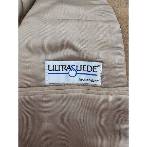 Vtg UltraSuede Men's S/M Beige Blazer - Picture 9 of 14